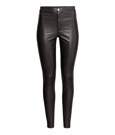 Imitation Leather Pants H&M