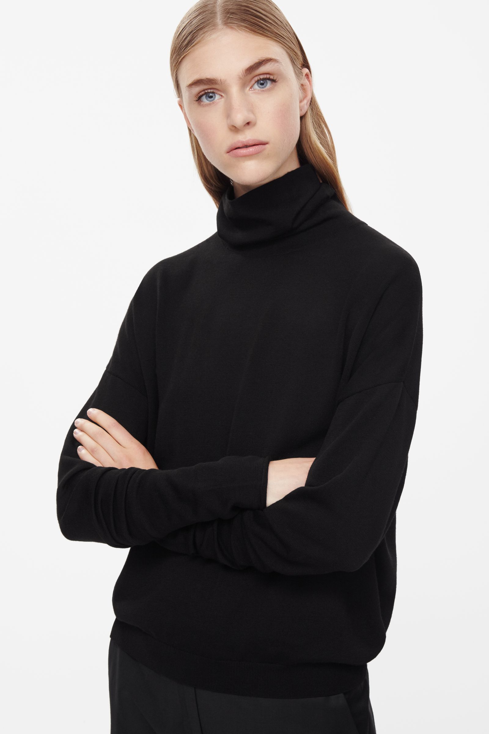 COS ROLL-NECK WITH ELONGATED SLEEVES