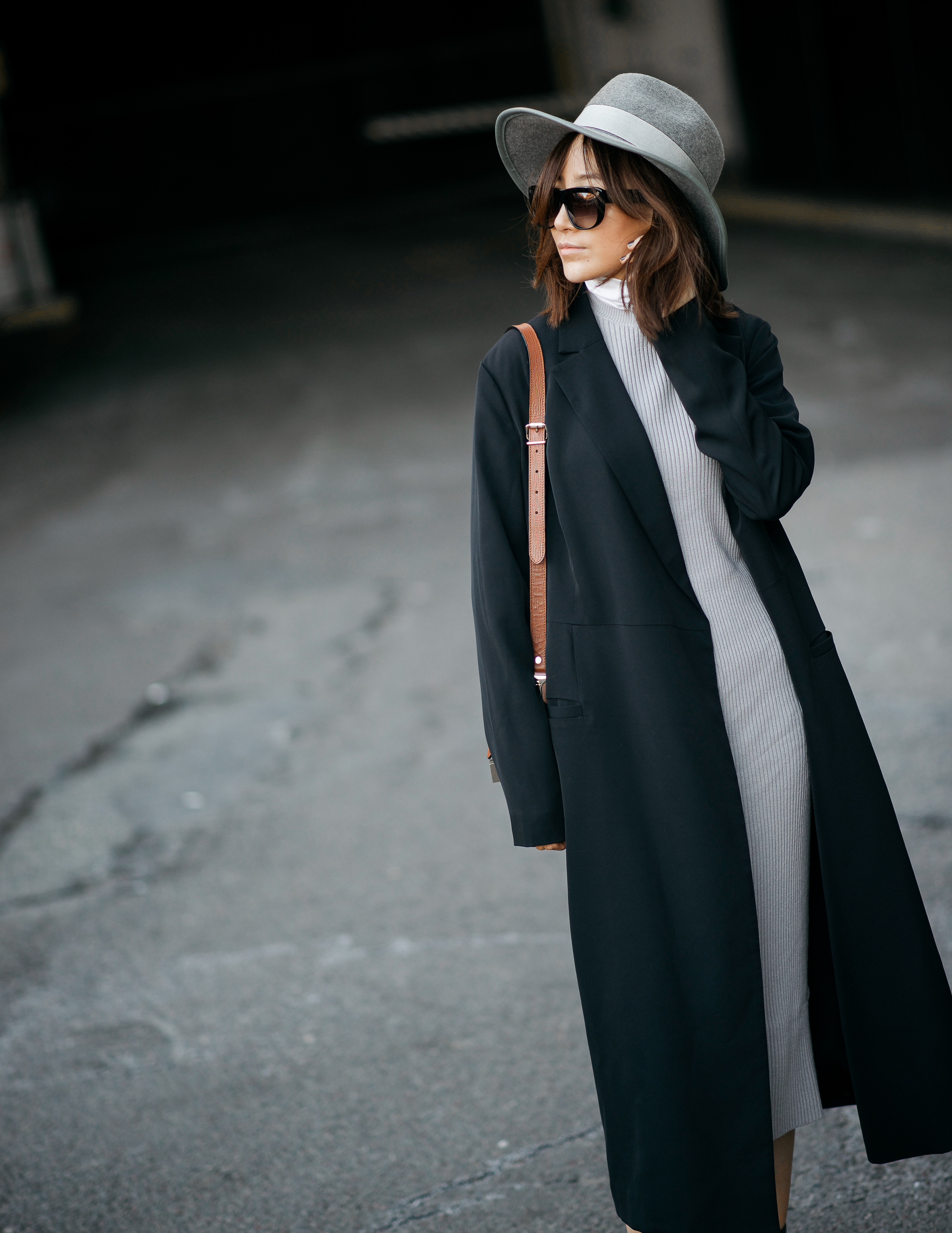 saint jerome WINONA COLUMN DRESS GREY