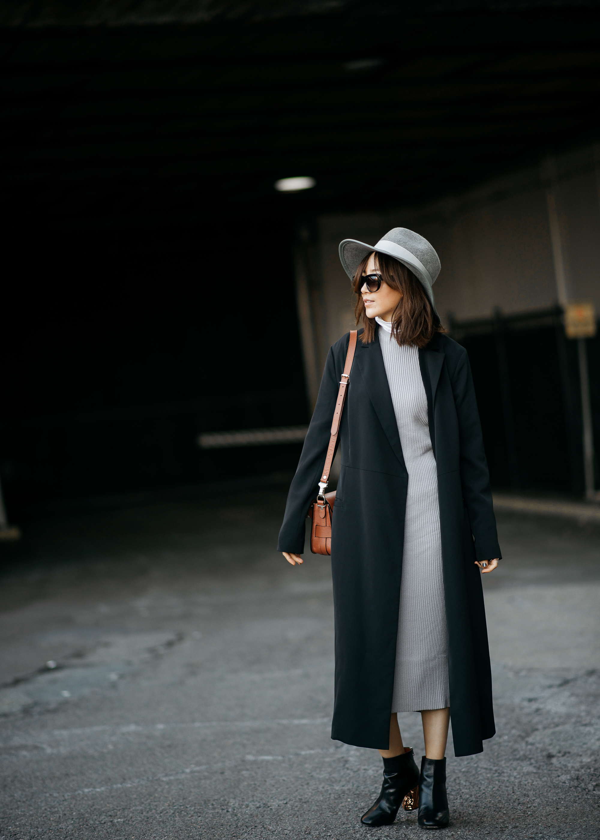 saint jerome WINONA COLUMN DRESS GREY