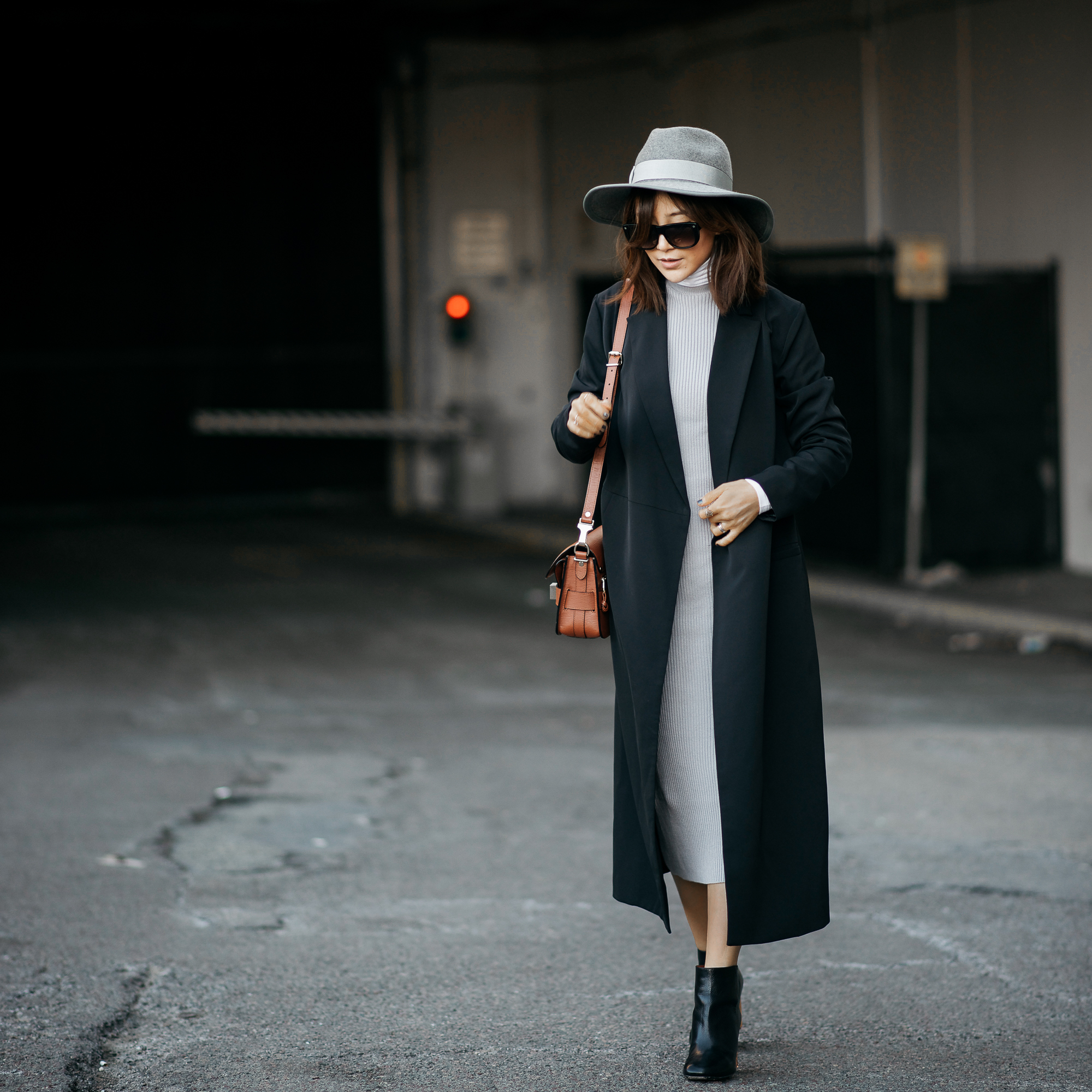 saint jerome WINONA COLUMN DRESS GREY