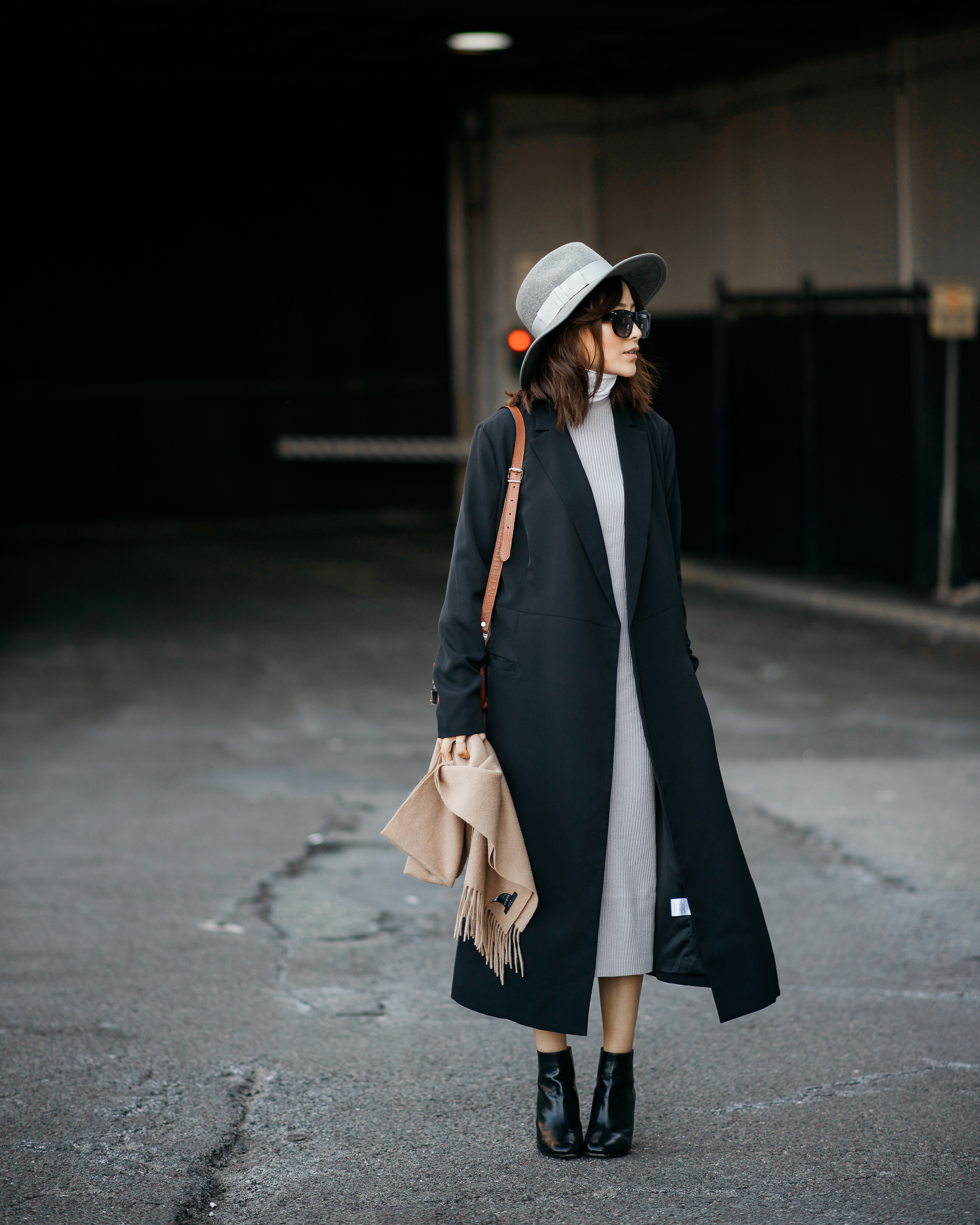 saint jerome WINONA COLUMN DRESS GREY