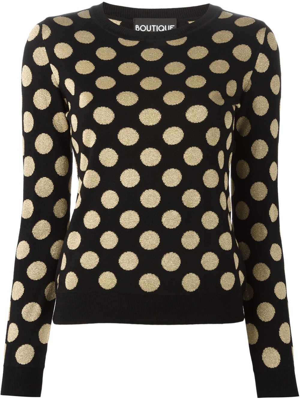 BOUTIQUE MOSCHINO polka dot intarsia sweater