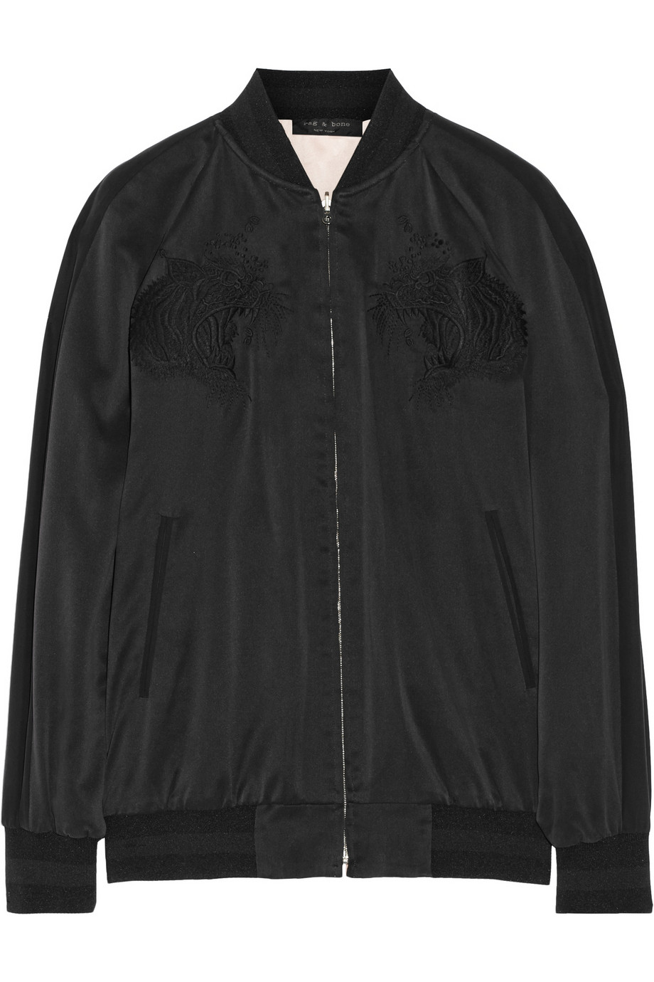 RAG & BONE Akita reversible washed-silk bomber jacket