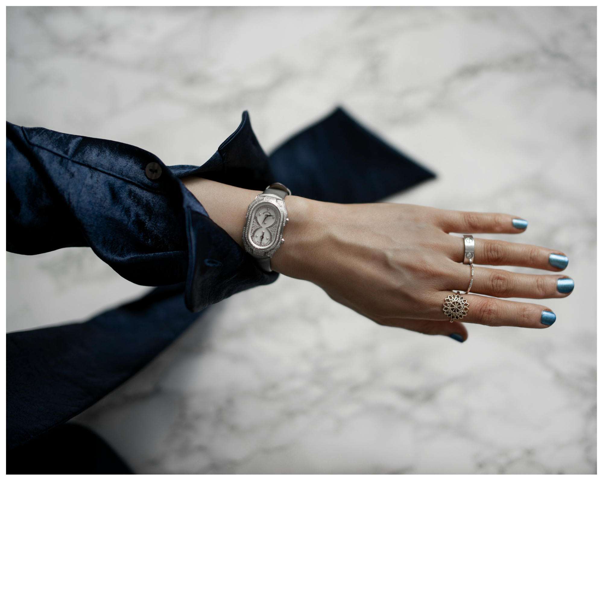 Iris & Ink blue blouse