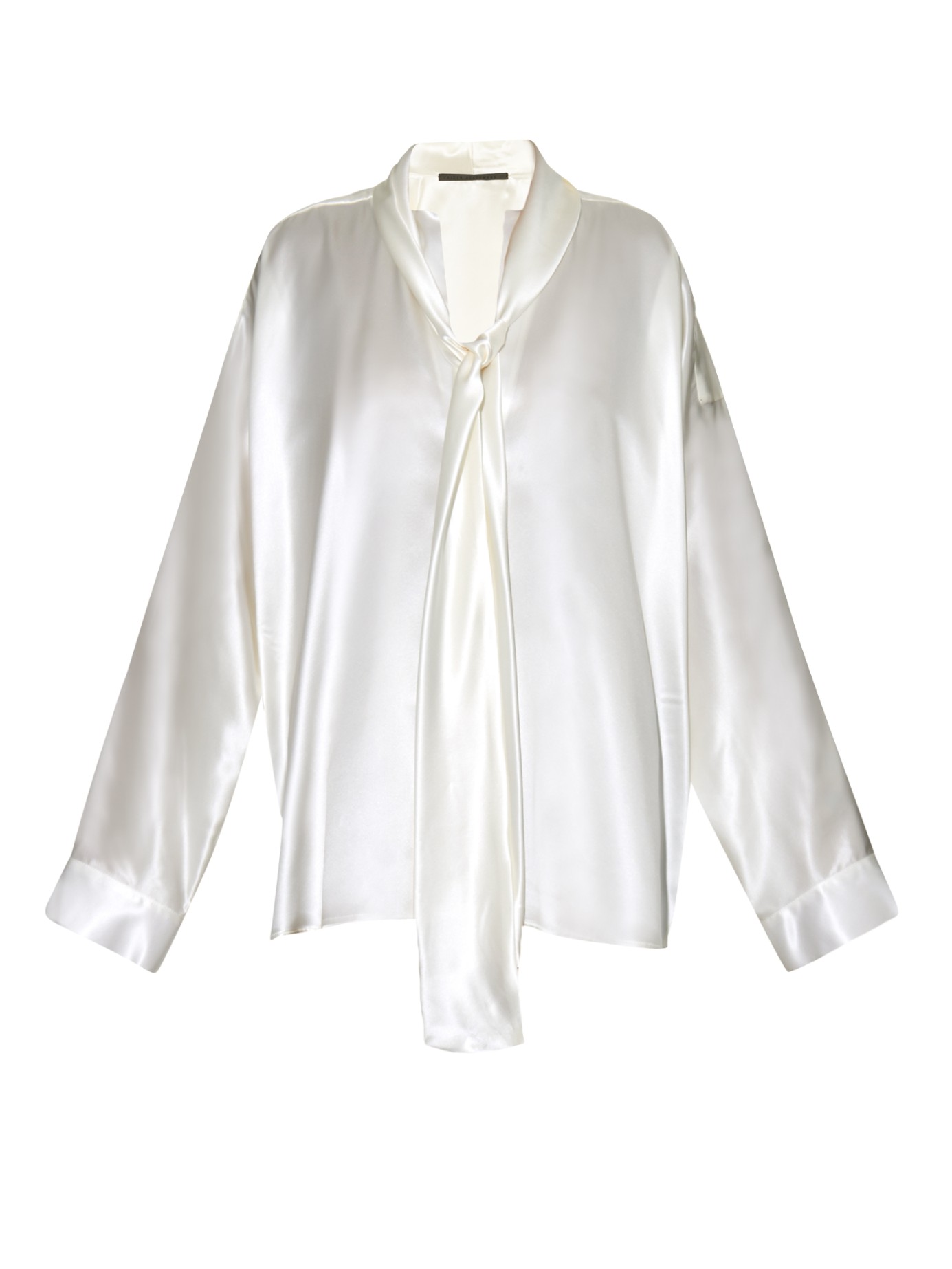 HAIDER ACKERMANN Scarf-collar silk-satin blouse