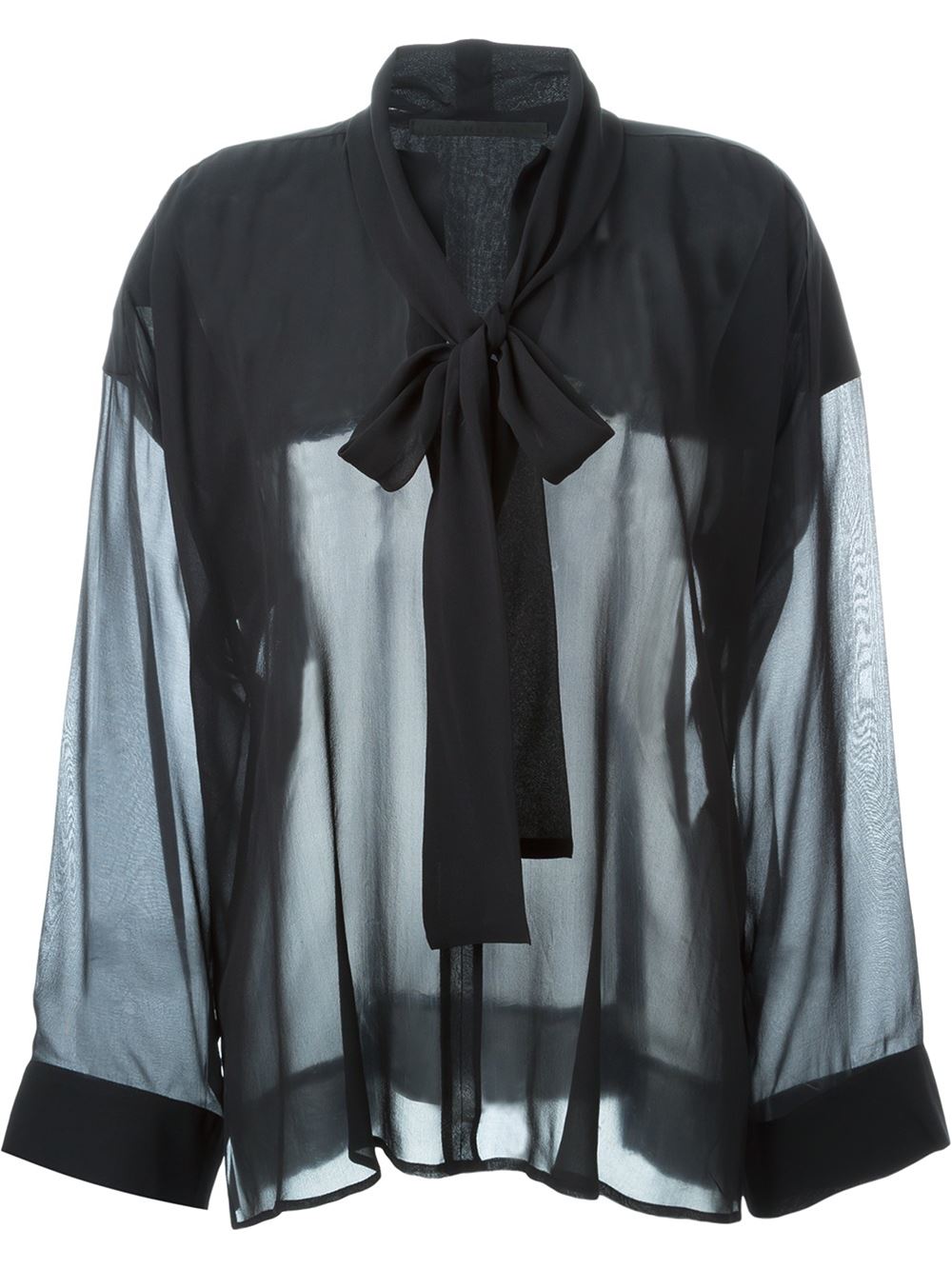 HAIDER ACKERMANN sheer pussy bow blouse