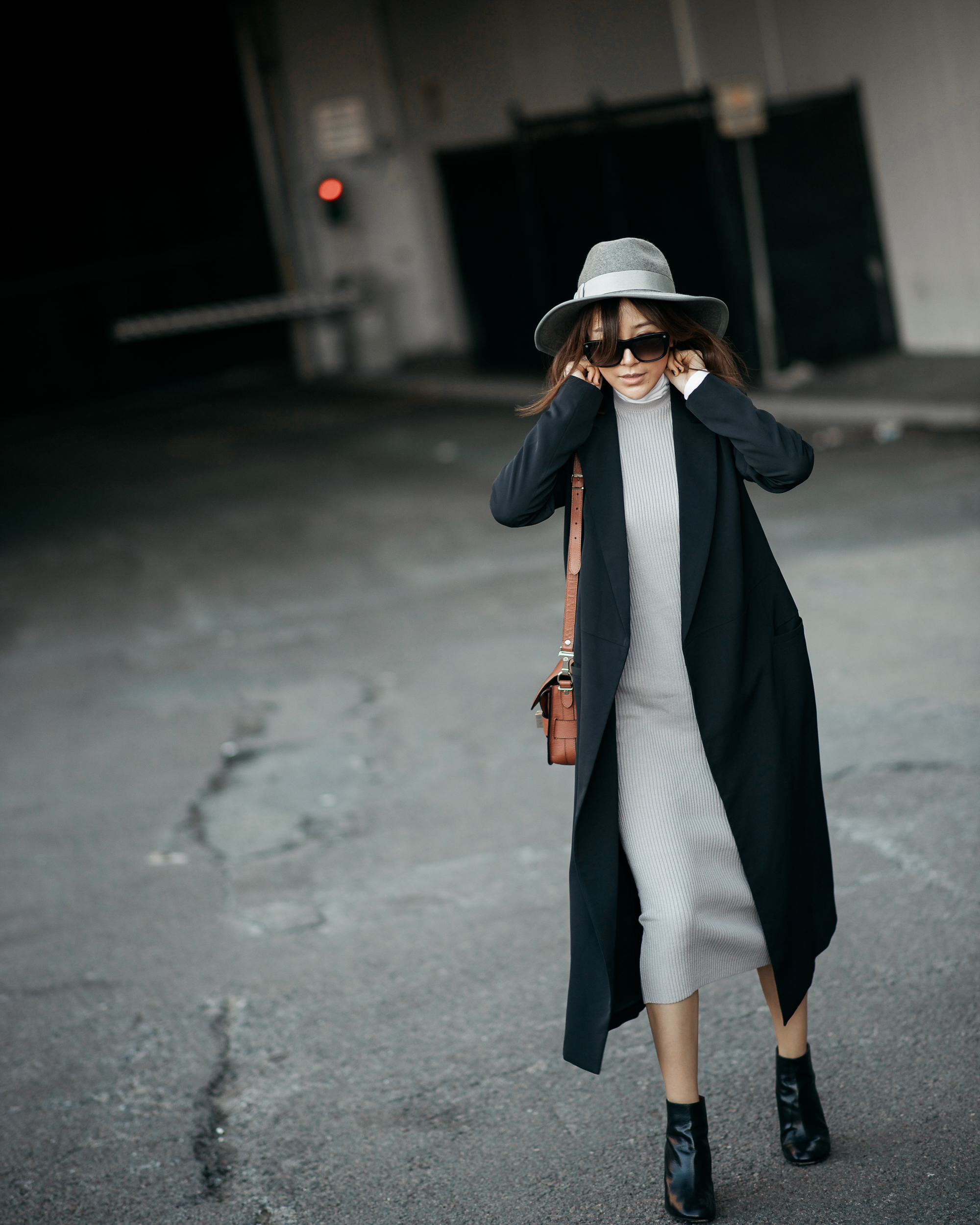 saint jerome WINONA COLUMN DRESS GREY